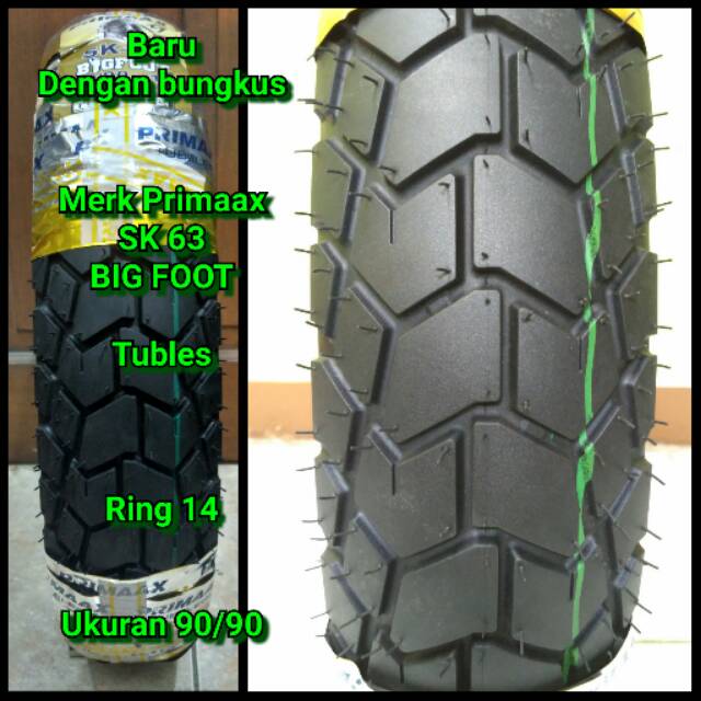  Ban  motor  tubles matic  ring  14  Ukuran  90 90 ban  belakang 