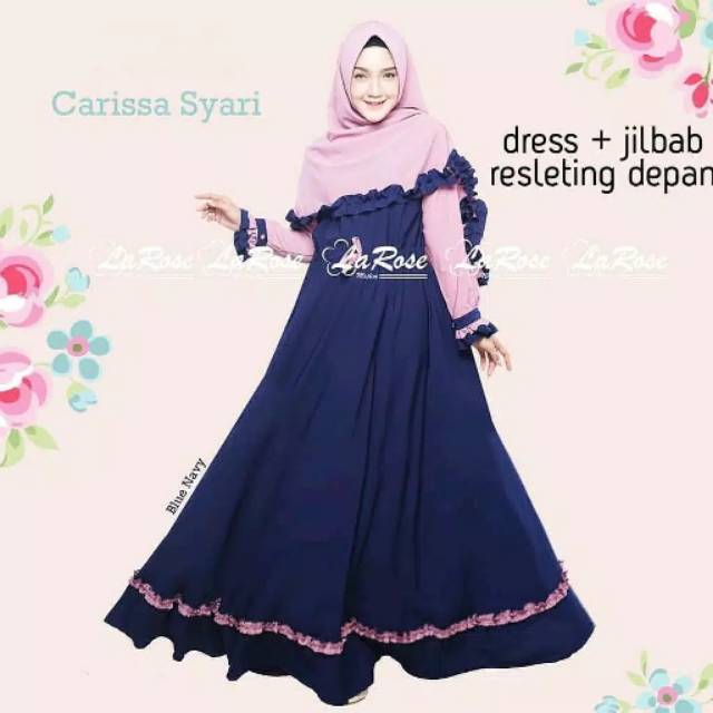 Dress hijab syar'i gamis plus hijab carissa