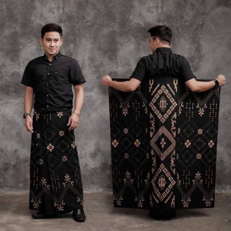 Sarung Goldmor by Wadimor Motif Mix Kotak Kotak Tenun Polos Bali Kombinasi Horizon