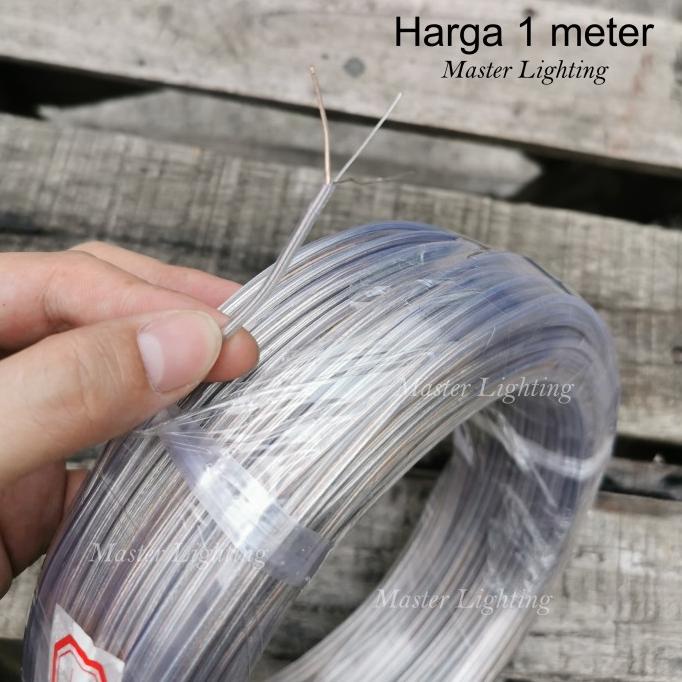 =====] Kabel bening transparan + sling stainless untuk lampu gantung