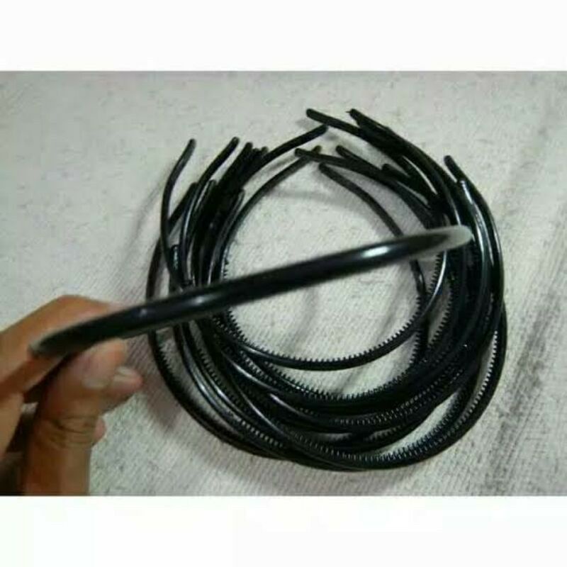 Bando lidi polos warna hitam 0,5 cm