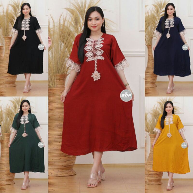 Daster renda polos || renda bunga