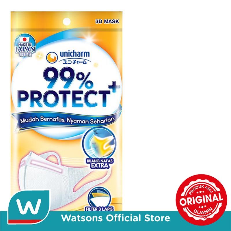Unicharm Masker 99% protect+ 3D 5pcs