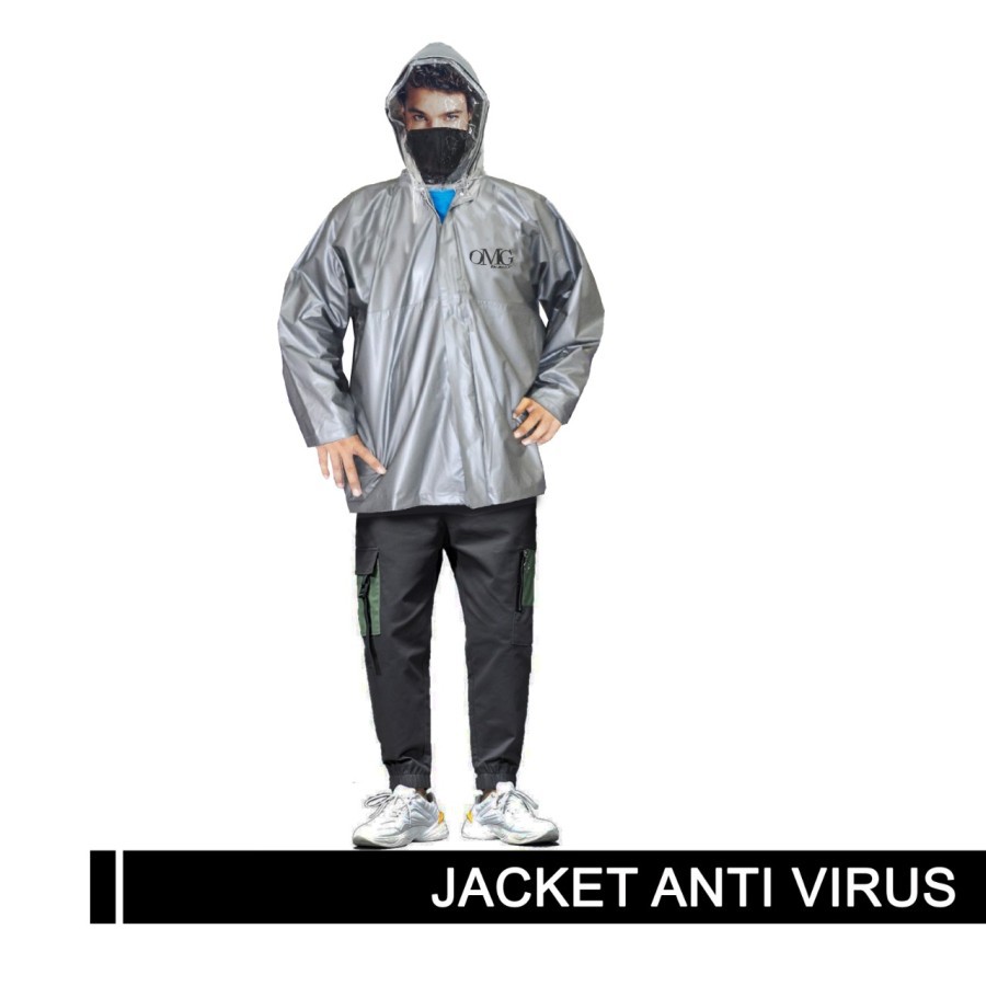 jaket apd lari sepeda olahraga jas hujan anti air sauna faceshield OMG