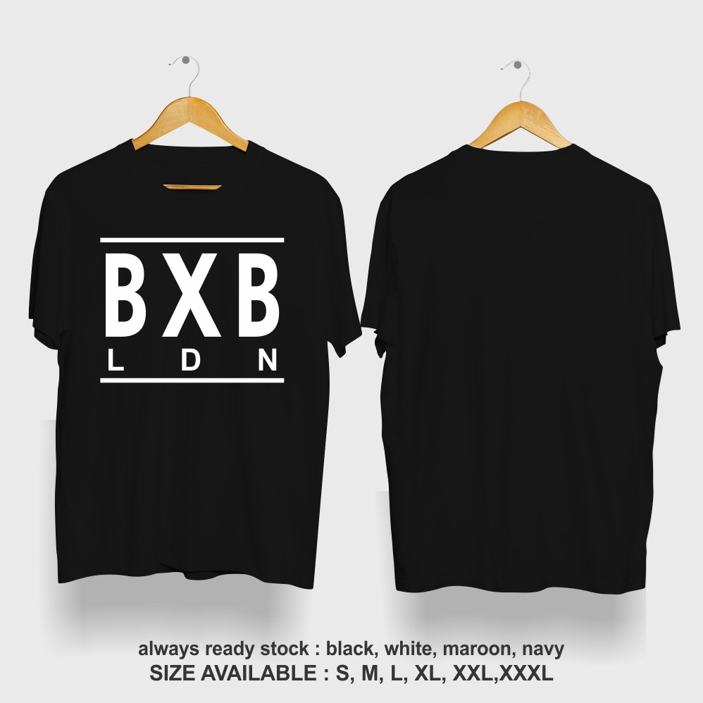 BAJU KAOS SANTAI KAOS BXB LDN H&M PRIA WANITA SIZE S - 4XL