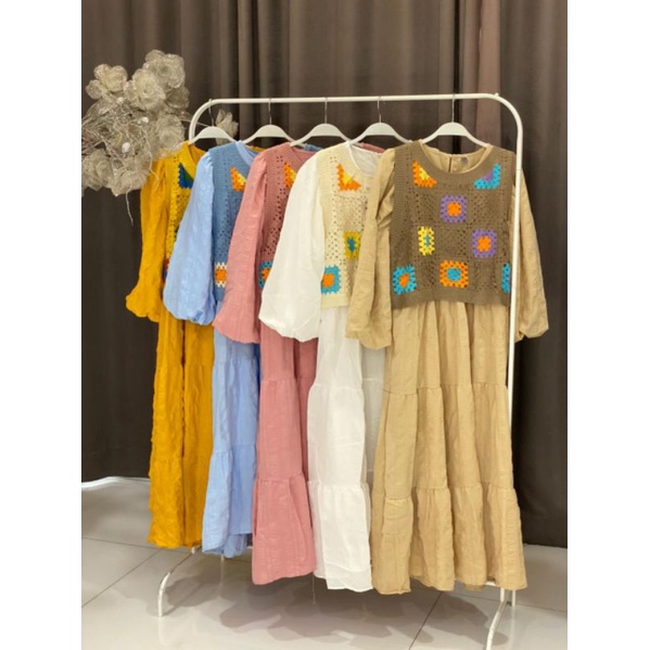 vivorie gamis katun Rompi/dress vivorie rompi katun