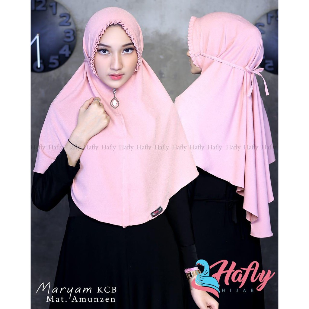 Khimar Instan Tali Jilbab Bergo Maryam KCB Kerudung Instan Tali Amunzen Nayla Hija'b