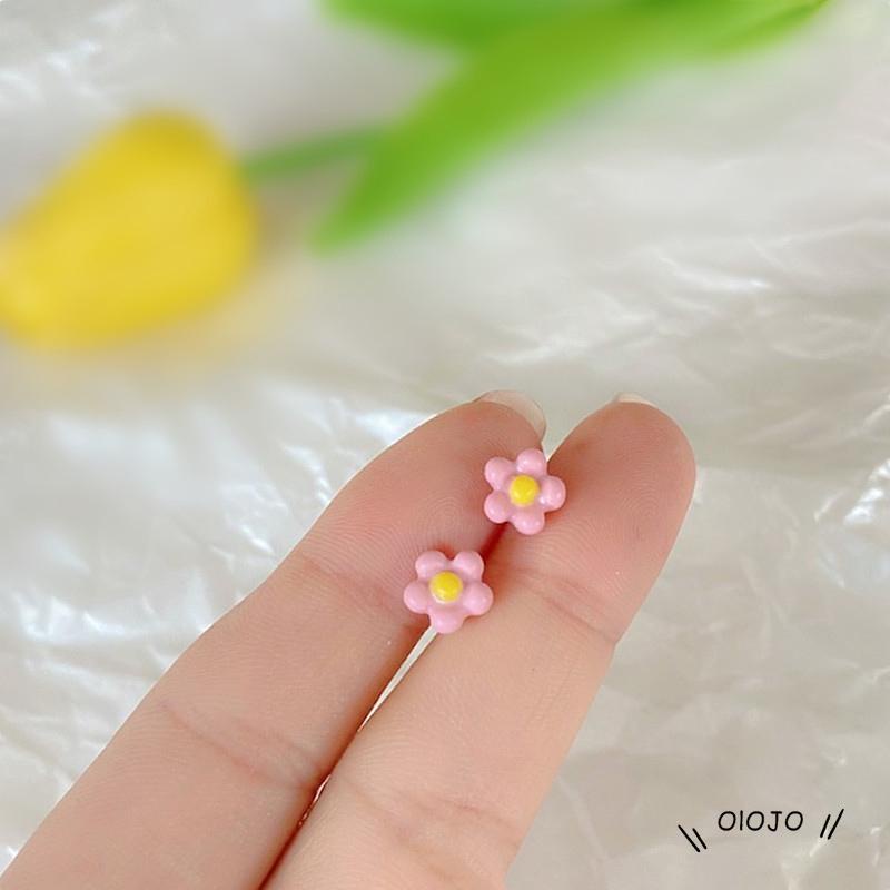 Anting Desain Kartun Bunga Kecil Model Simple Untuk Pelajar Perempuan ol2