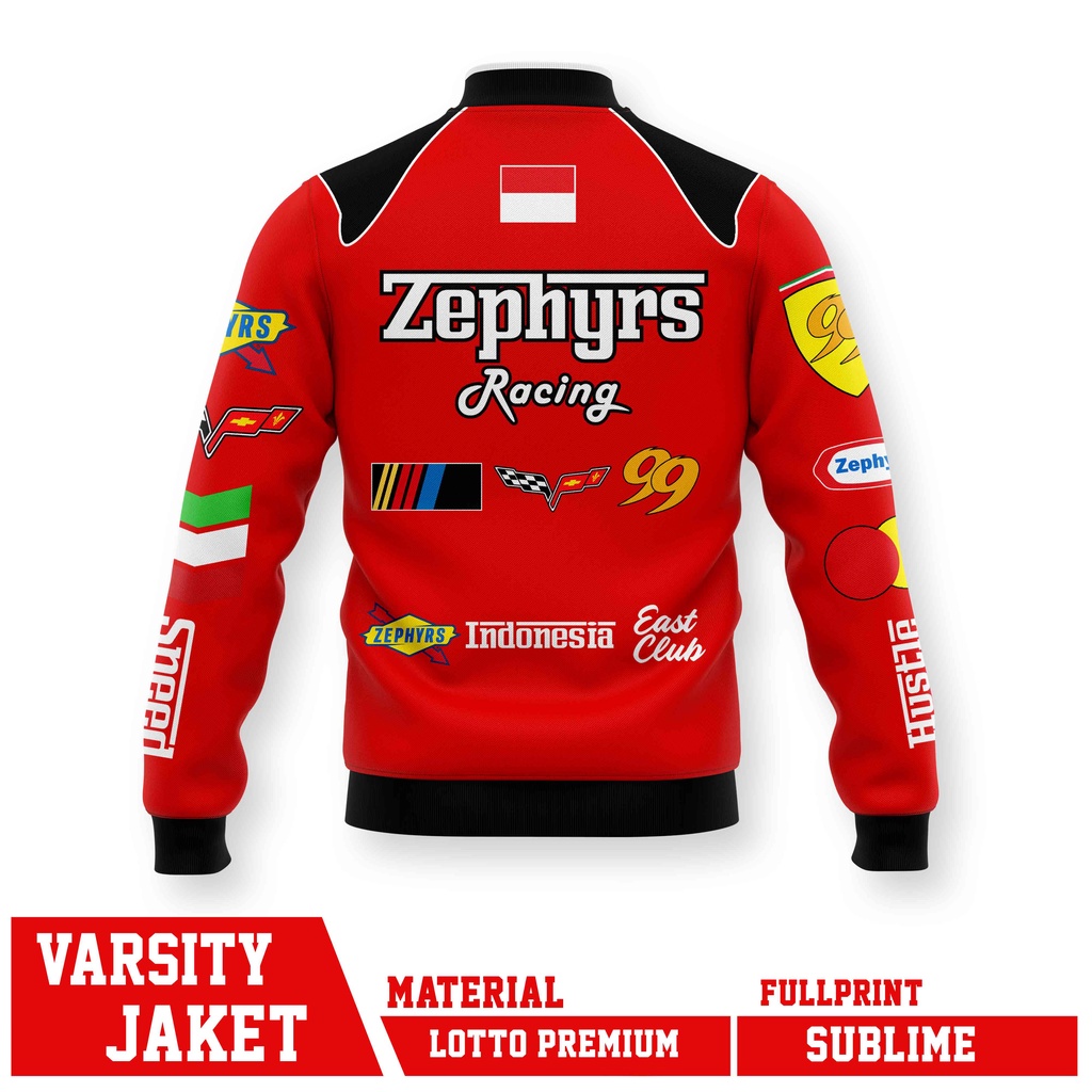 VARSITY JACKET NASCAR ZEPHYRS RACING FULLPRINT