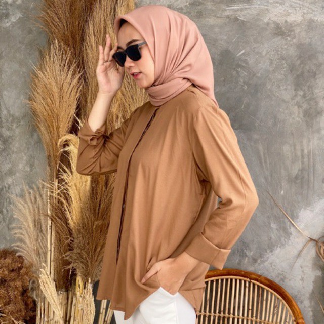 AFI - EC - Kemeja Maudy Shirt-Choco