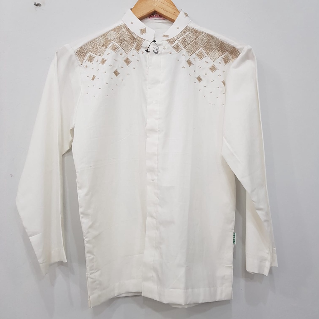 BAJU MUSLIM KOKO ANAK PUTIH PANJANG MAJIDAH AM.13.42