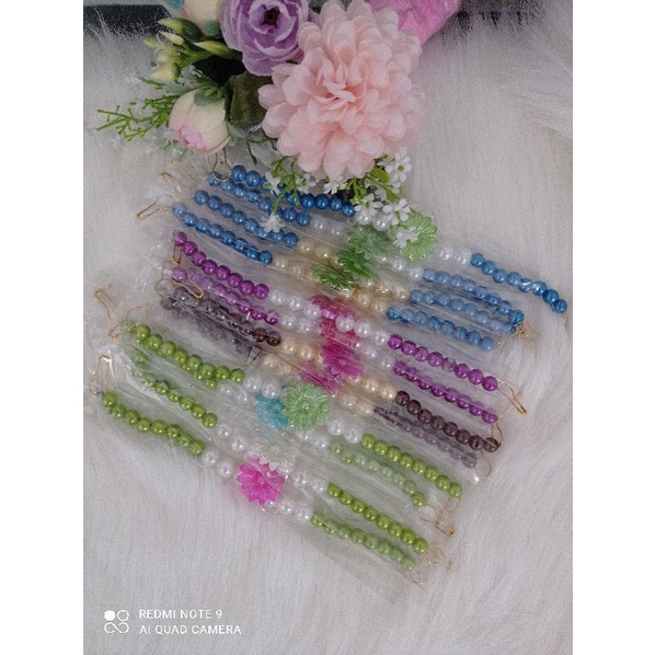 12pcs Konektor Masker Mutiara|Konektor Hijab Mutiara