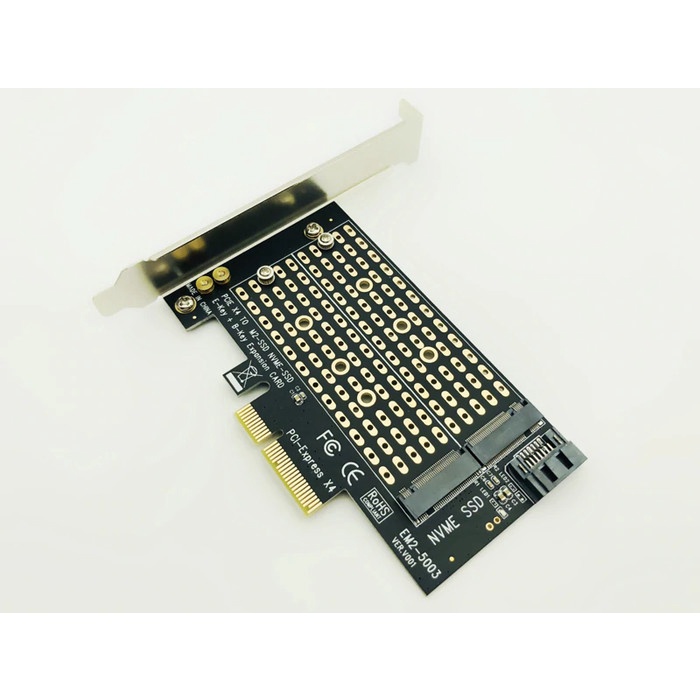 SSD M.2 NGFF SATA PCIe NVMe to PCIe x4 to SATA