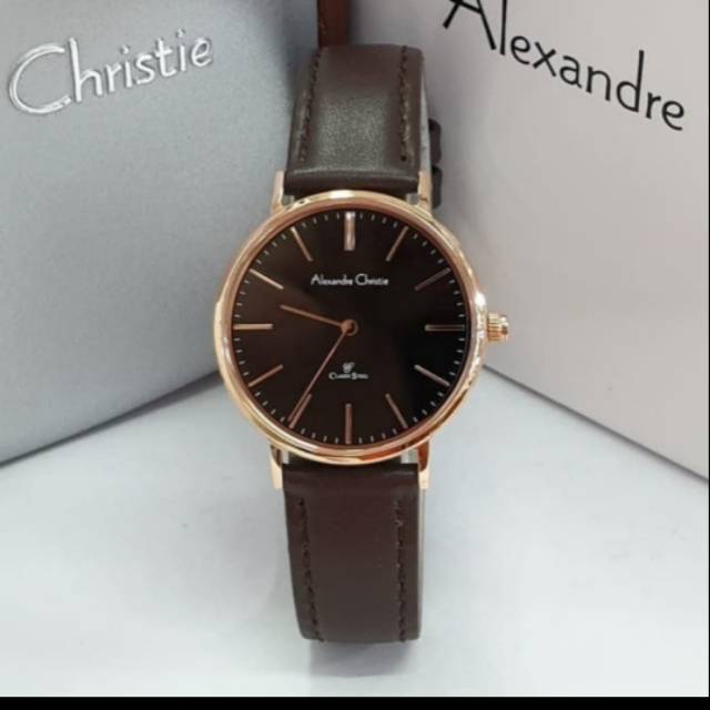 ALEXANDRE CHRISTIE WANITA AC 8625 LH ORIGINAL ( BROWN ROSEGOLD BLACK )