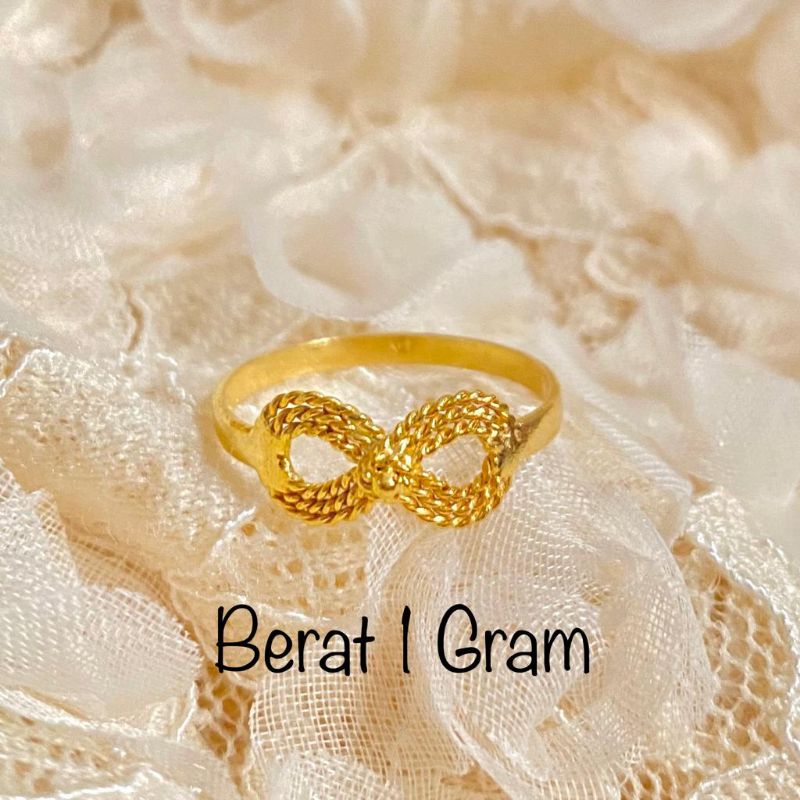 Cincin Emas Muda Dewasa Pita 1 Gram