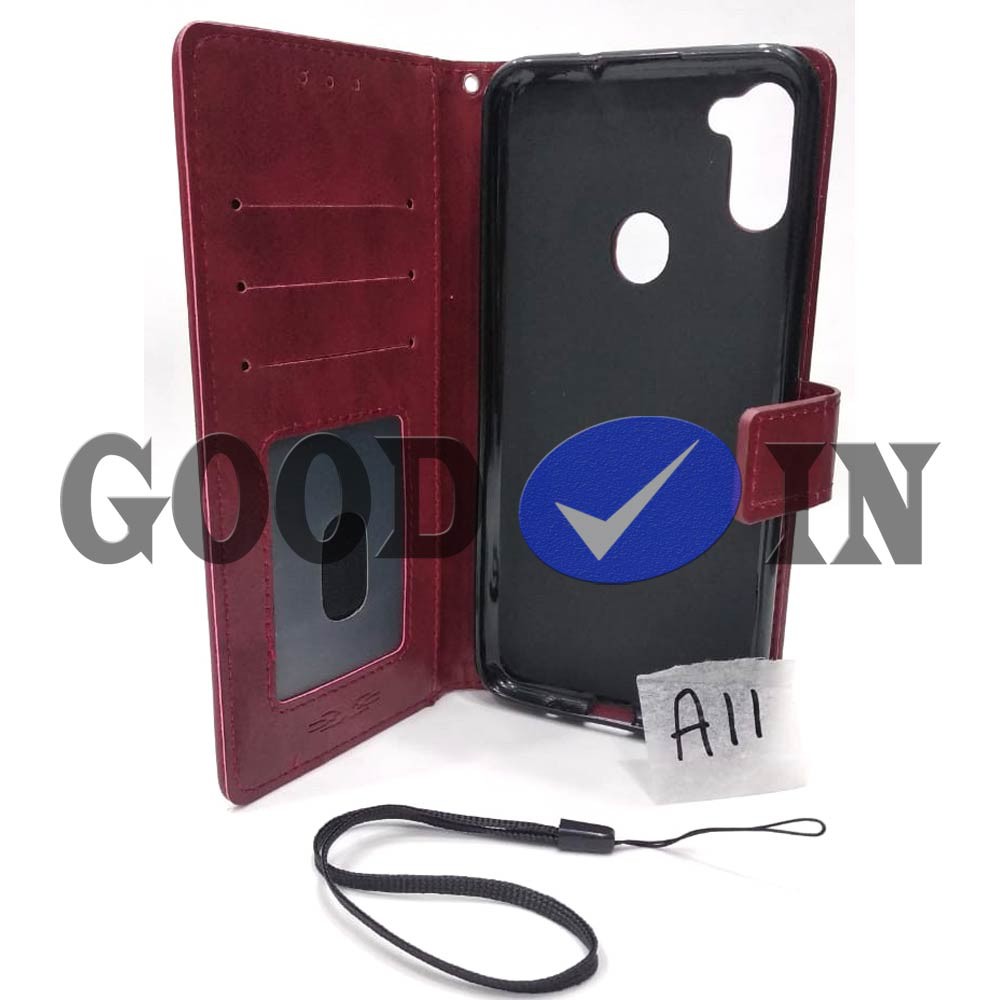 Flip Case - Flip Polos - Case Dompet Kulit Polos - Case Samsung A11