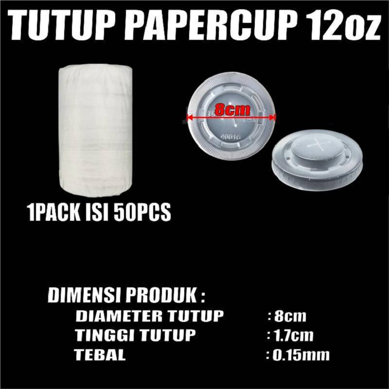 Tutup Paper Cup 4oz 8oz 12oz Tutup 16oz 22oz Per Pack Hanya Tutup Gelas Kertas SBY