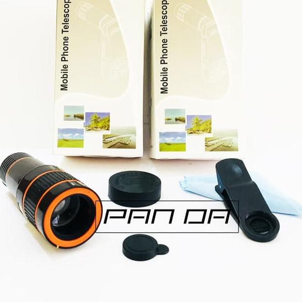 ✵ Lensa Tele Zoom 12x Kamera HP Clip Jepit Teropong Telescope Universal ►