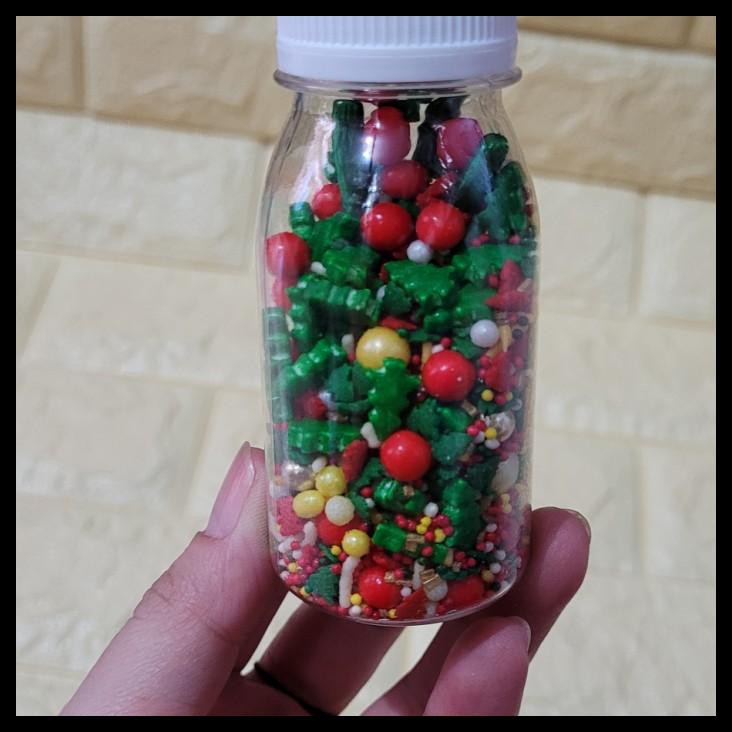 

Sprinkle Pearls Christmas Hiasan Kue / Sprinkles Pohon Natal Bintang