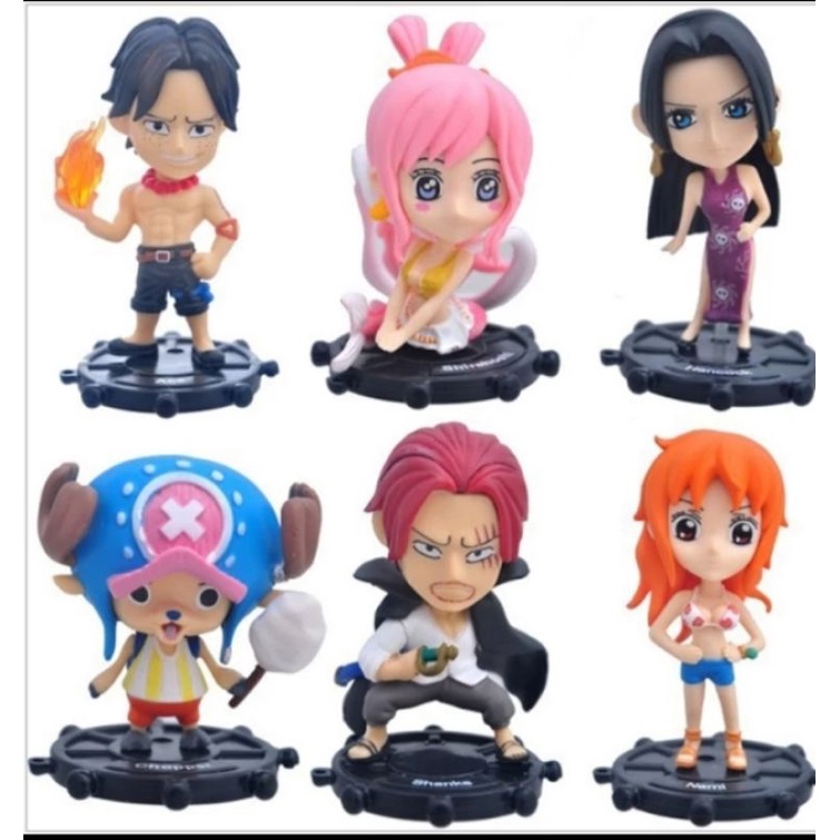 6pcs Set Figure One piece BabyCoz Miniatur Topper cake