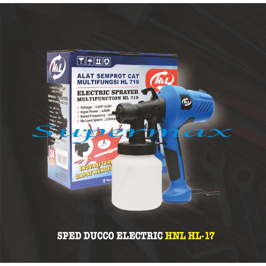 spray gun electric  alat semprot cat minyak tembok elektrik h l hl 719