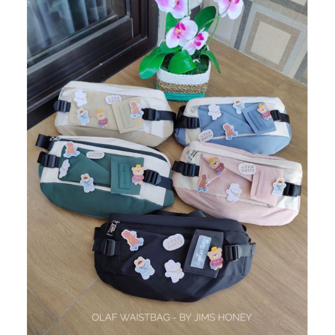 OLAF WAIST BAG JIMSHONEY UNISEX PARASUT GRATIS PIN LUCU