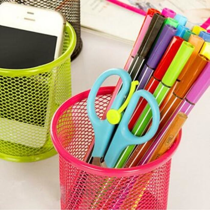 

Promo Bulan Ini Pen Container Bulat / Tempat Pulpen Jaring Besi Stand Holder Organizer Diskon