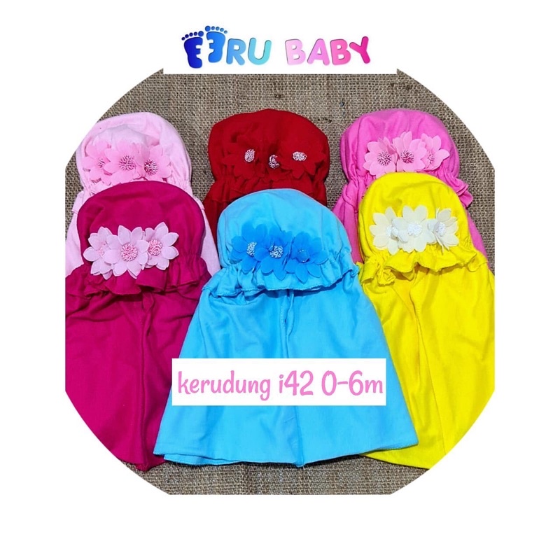 Kerudung bayi/jilbab bayi warna eeru baby - I42