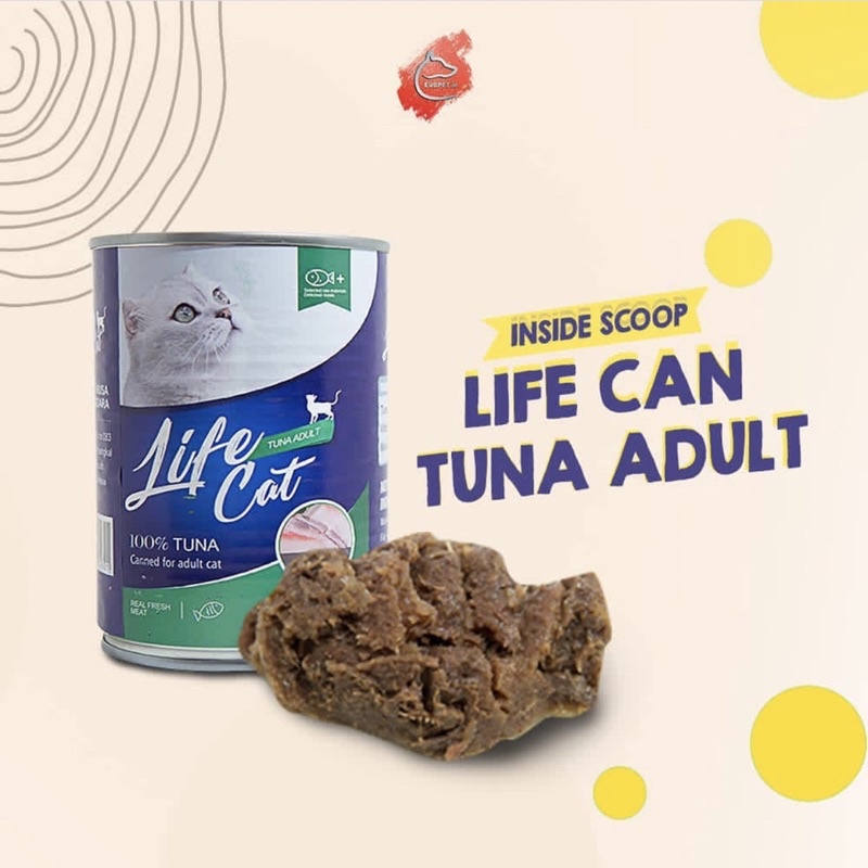 LIFE CAT KALENG 400GR - Makanan Kucing Basah Lifecat Adult Kitten 400g