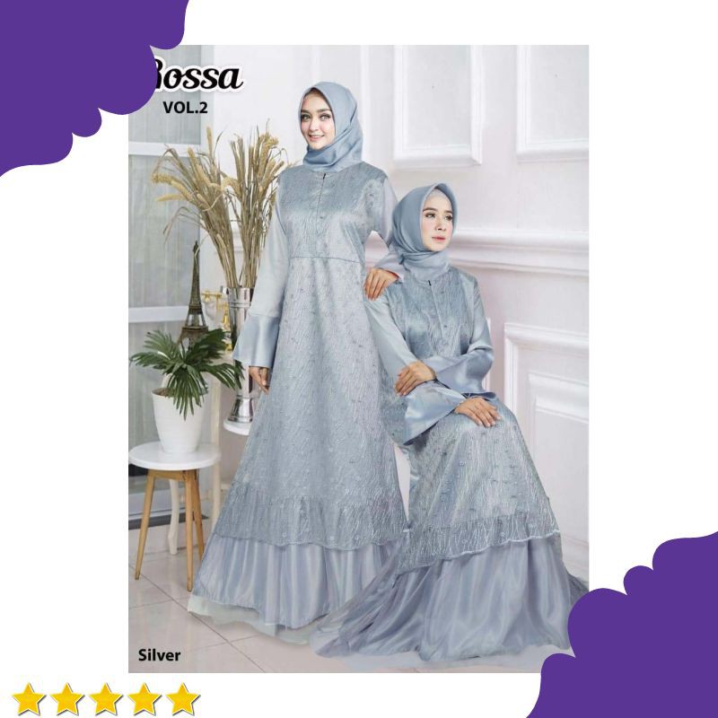 GAMIS PESTA ROSSA LONCENG SILVER