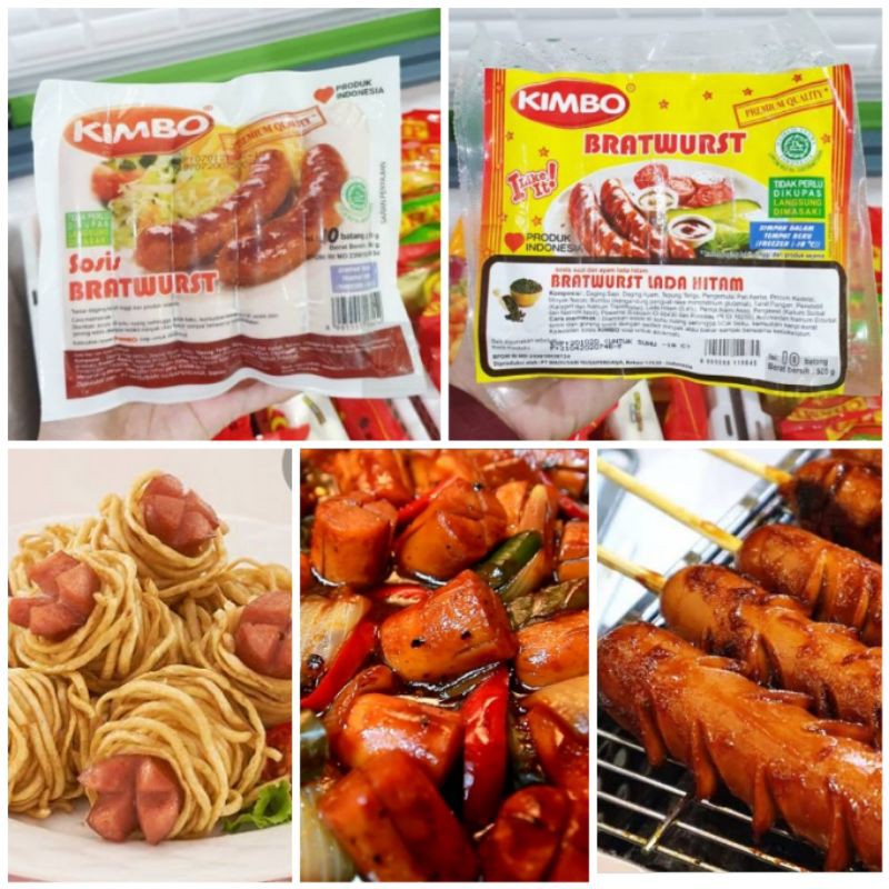 

Sosis Sapi Kimbo Bratwurst isi 10 pcs 500 gr Halal