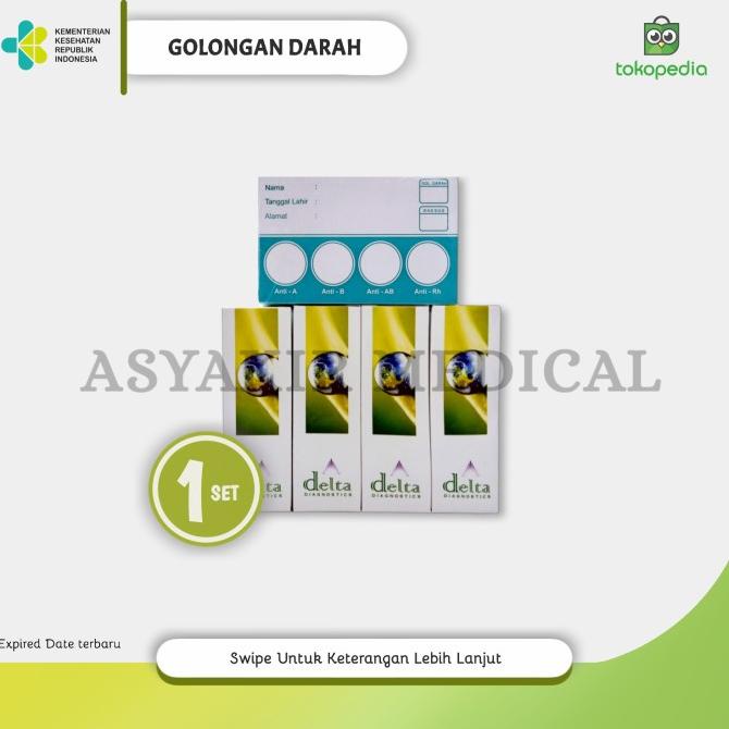 Jual Reagen Golongan Darah / Goldar Delta 1 Set 4 Vial | Shopee Indonesia