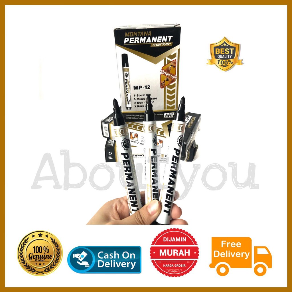 

Spidol PERMANEN permanent marker MURAH besar nyata tebal berkualitas