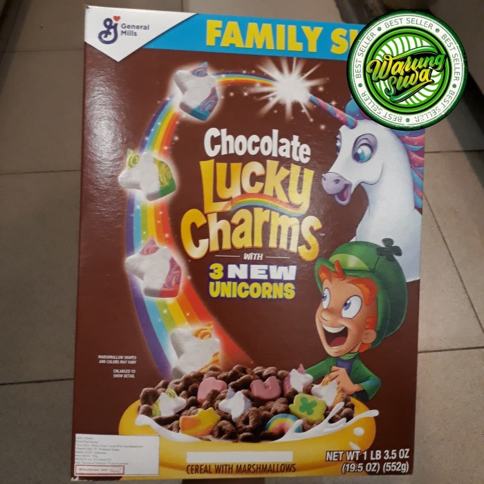 

general mills lucky charm chocolate - cereal with marshmallows 552 gr