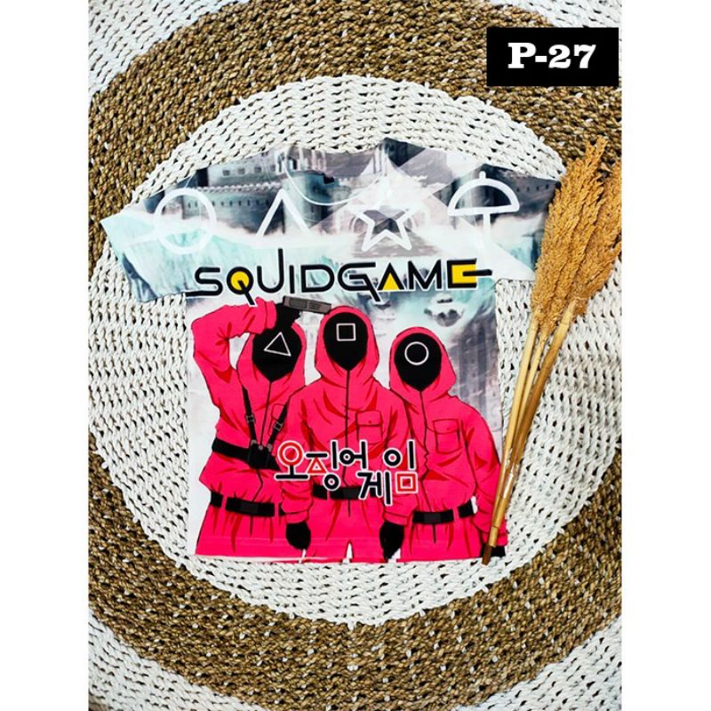 KAOS SQUID GAME bahan katun thailand, printing