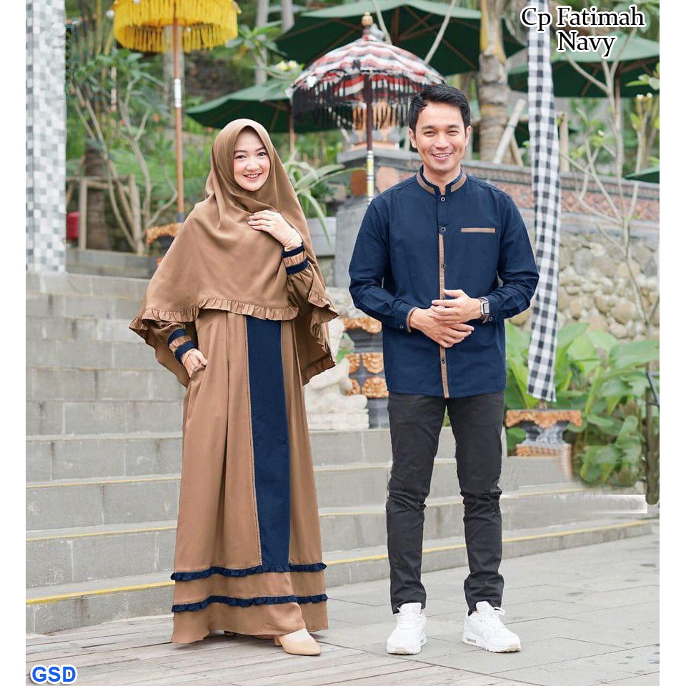 Cp Fatimah/Sarimbit Couple Keluarga/Baju Muslim Pasangan Berikut Hijab/Gamis Modern/Ayah Ibu
