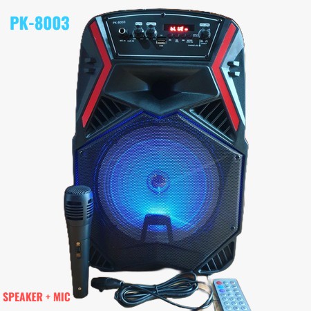 SPEAKER BLUETOOTH KOPER TWS + MIC PK-8003 PK-8009 LED SPEAKER PORTABLE SPEAKER MUSIC BOX BLUETOOTH