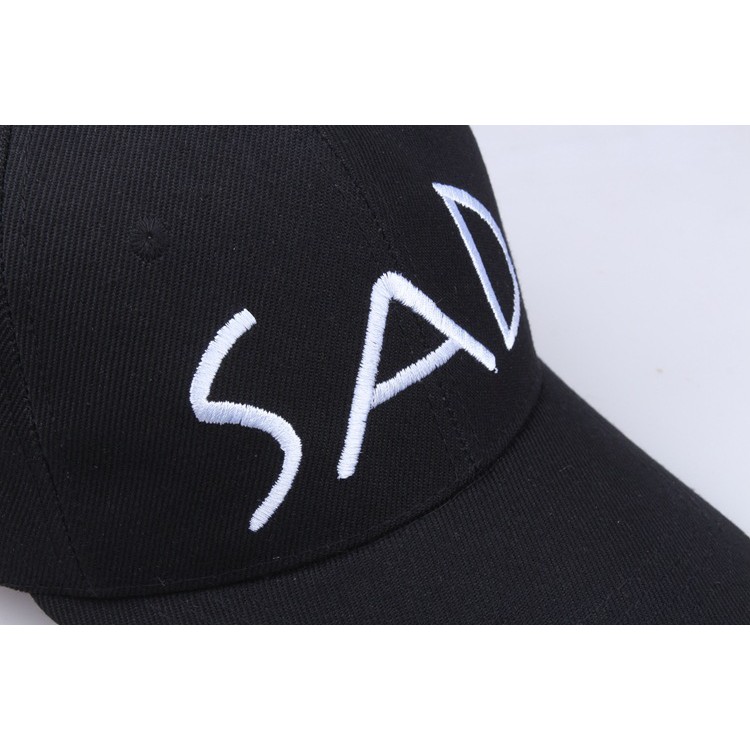 TBSD topi sad font tulisan bordir baseball cap korea jepang kpop idol import