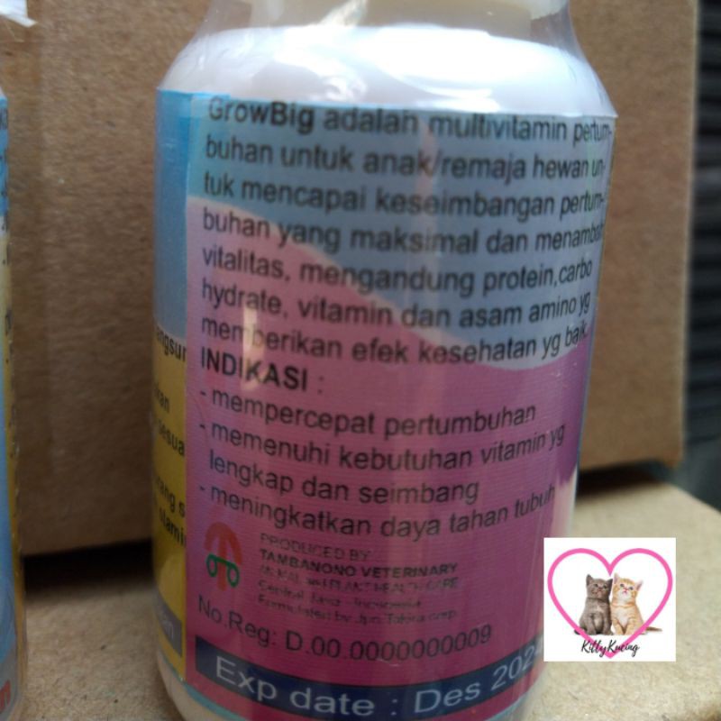 Vitamin Pertumbuhan Kucing Growbig Drop