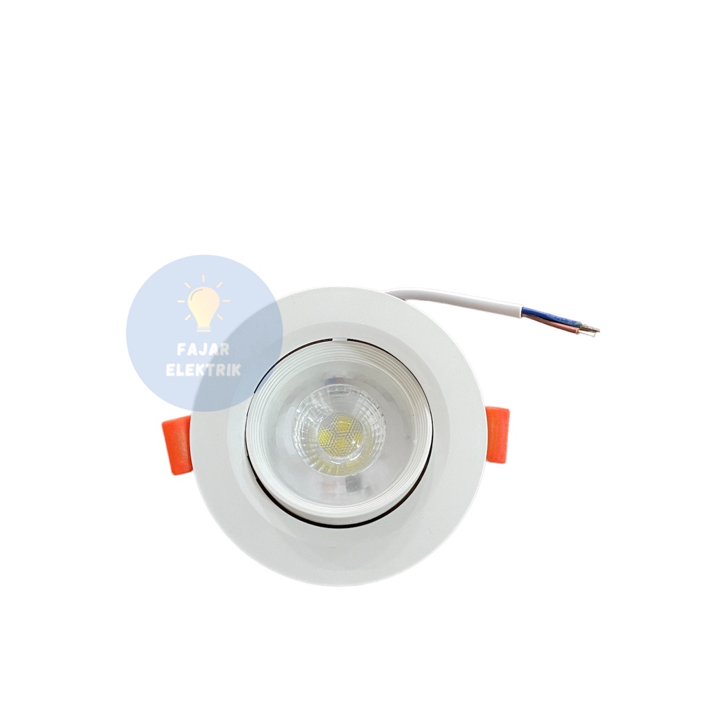 LAMPU LED SPOTLIGHT DOWNLIGHT COB SOROT 5W PUTIH KUNING