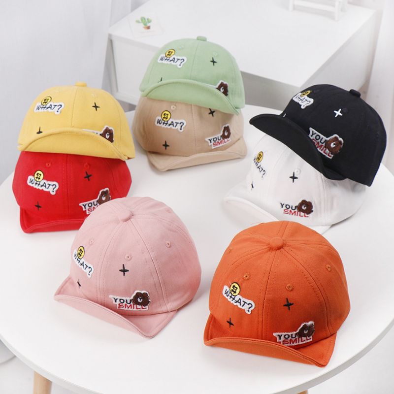 Topi baseball bayi what you smile premium baby cap