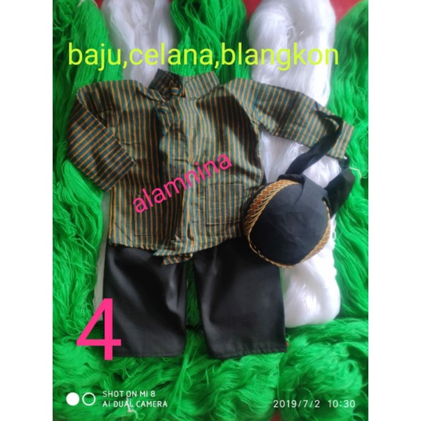 setelan lurik sorjan Surjan bayi anak dewasa