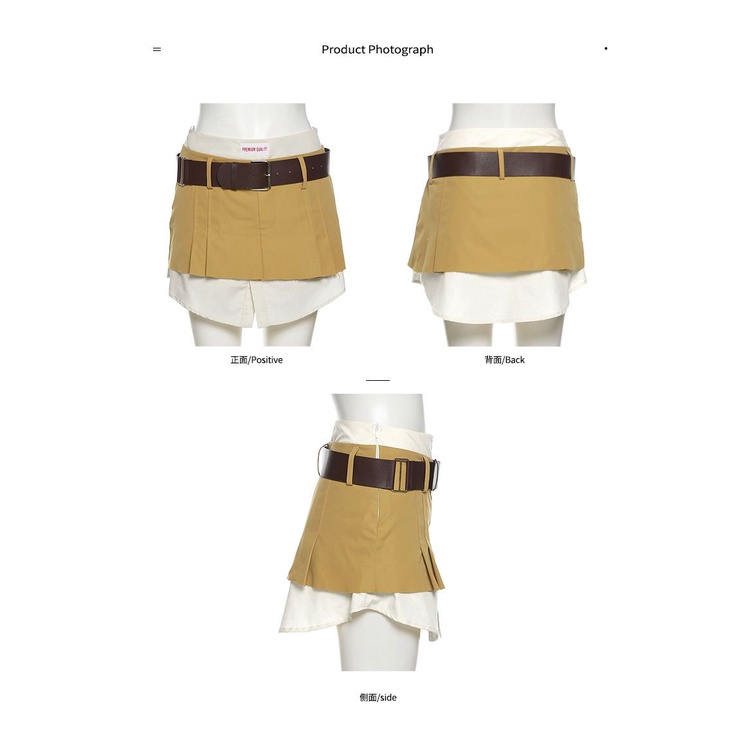 #Sisjuly# Wanita Retro Fashion Temperamen Suit Tube Top Slim Pinggang Tinggi Rok Pendek Kepribadian