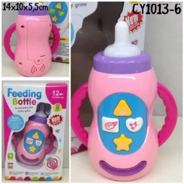 Mainan baby feeding bottle musik &amp; lampu - Botol susu bayi edukatif