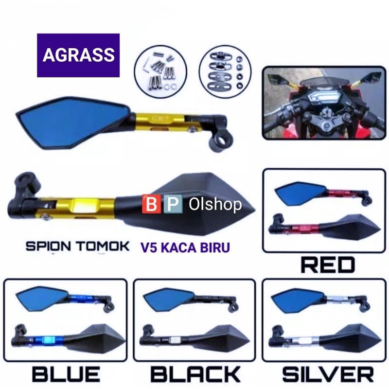 SPION TOMOK MODEL V5 (KACA BESAR) MERK VRD  AGRAS FULL CNC