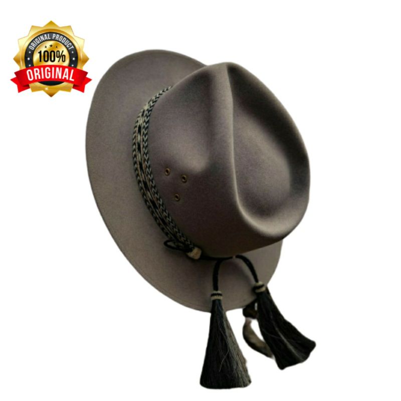 TOPI PRIA LAKEN FEDORA TEARDROP PITA TALI FEDORA STOUTH 100%  WOLL IMPORT FASHION TOPI IMPORT