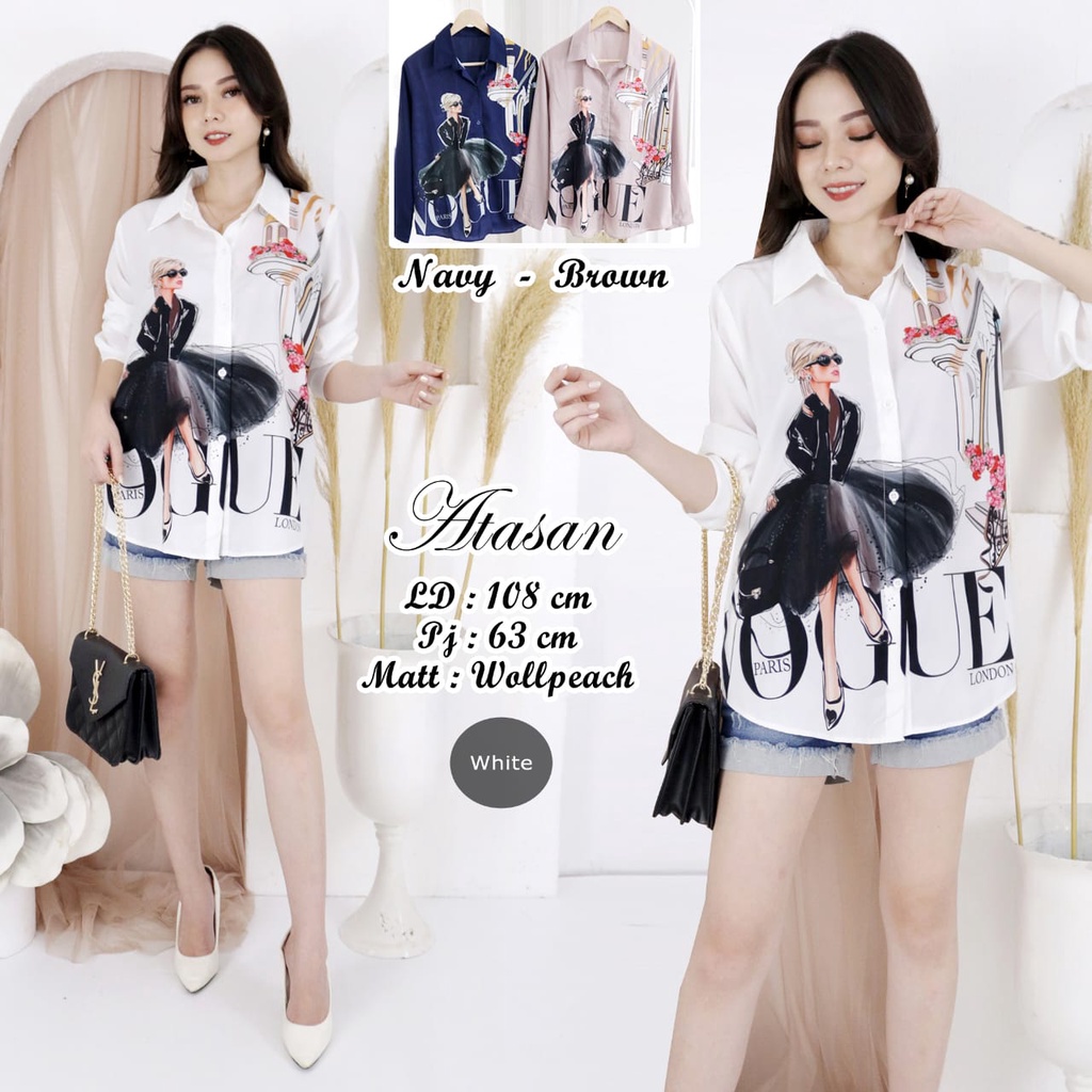 Kemeja Atasan Wolfis Import #AK112