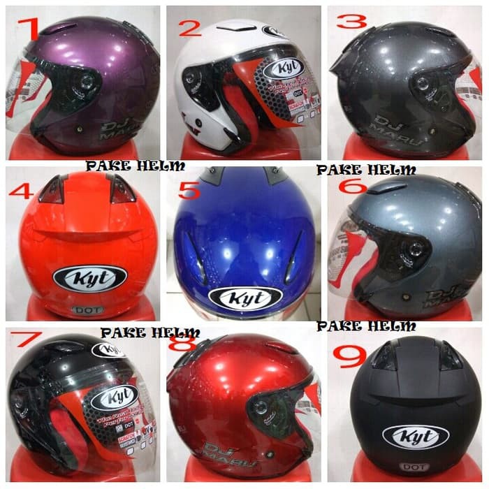 HELM KYT DJ MARU SOLID 9 WARNA
