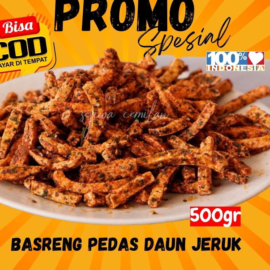 

⚡️9.9 Promo⚡️ BASRENG STIK BASTIK Rasa Pedas Daun Jeruk Original 500gr 