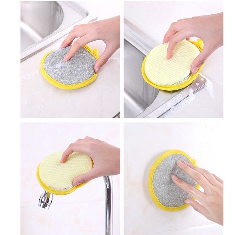 2 SISI  SPONGE BUSA SABUT CUCI PIRING 2 SISI SPONS CUCI PIRING - IDEAL / BUSA CUCI PIRING OVAL / SPONGE BUSA PIRING 2 SISI